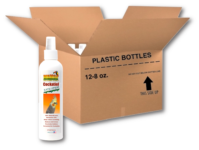 COCKATIEL BATH SPRAY - 8 OUNCE BOTTLES - CASE OF 12