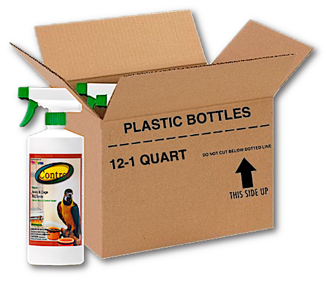 CONTROL NATURAL AVIARY & CAGE BUG SPRAY - CASE OF 12 QUARTS