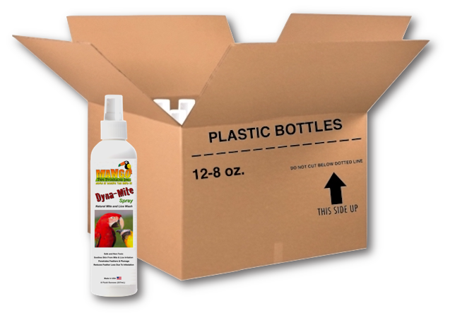 DYNA-MITE SPRAY: NATURAL MITE & LICE WASH - 8 OUNCE BOTTLES - CASE OF 12