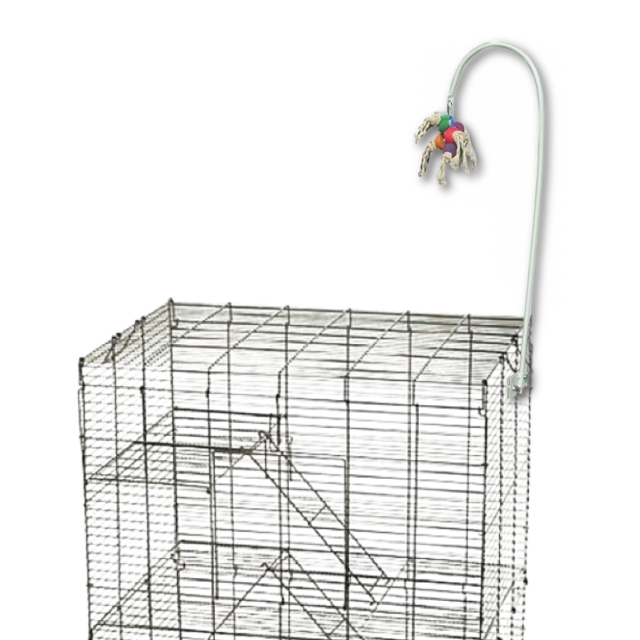 LOCKING CAGE TOY HOLDER - 2 COLOR CHOICES - 2 SIZES