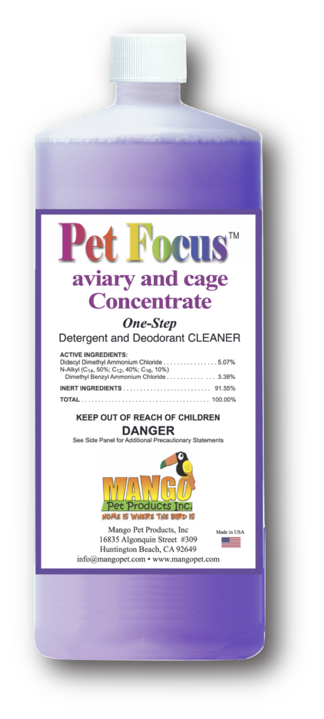 PET FOCUS AVIARY & CAGE CLEANER - CONCENTRATE - QUART