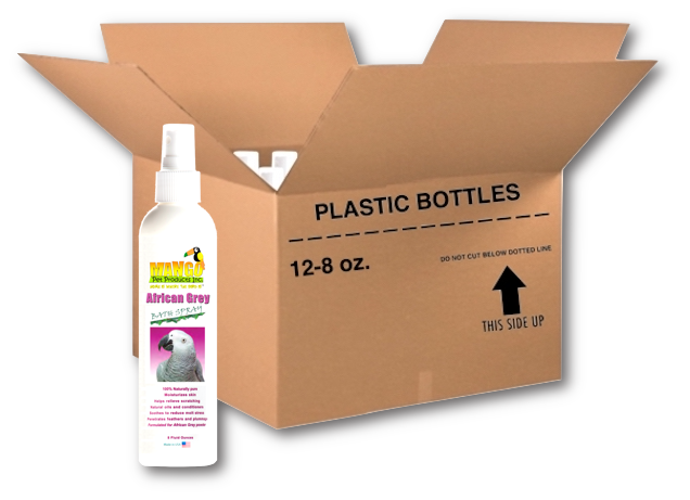 AFRICAN GREY BATH SPRAY - 8 OUNCE BOTTLES - CASE OF 12
