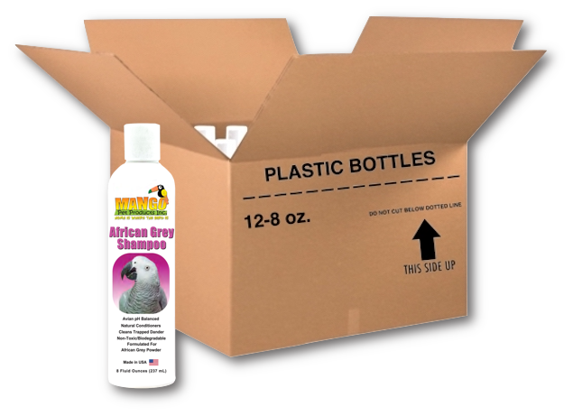 AFRICAN GREY SHAMPOO - 8 OUNCE BOTTLES - CASE OF 12