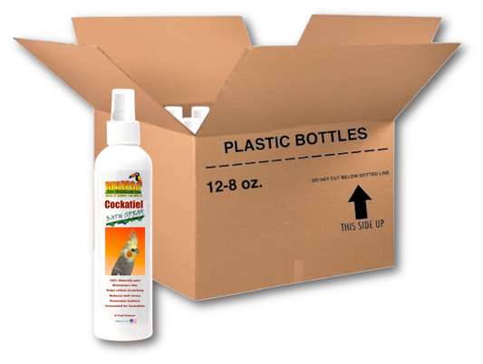 COCKATIEL BATH SPRAY - 8 OUNCE BOTTLES - CASE OF 12