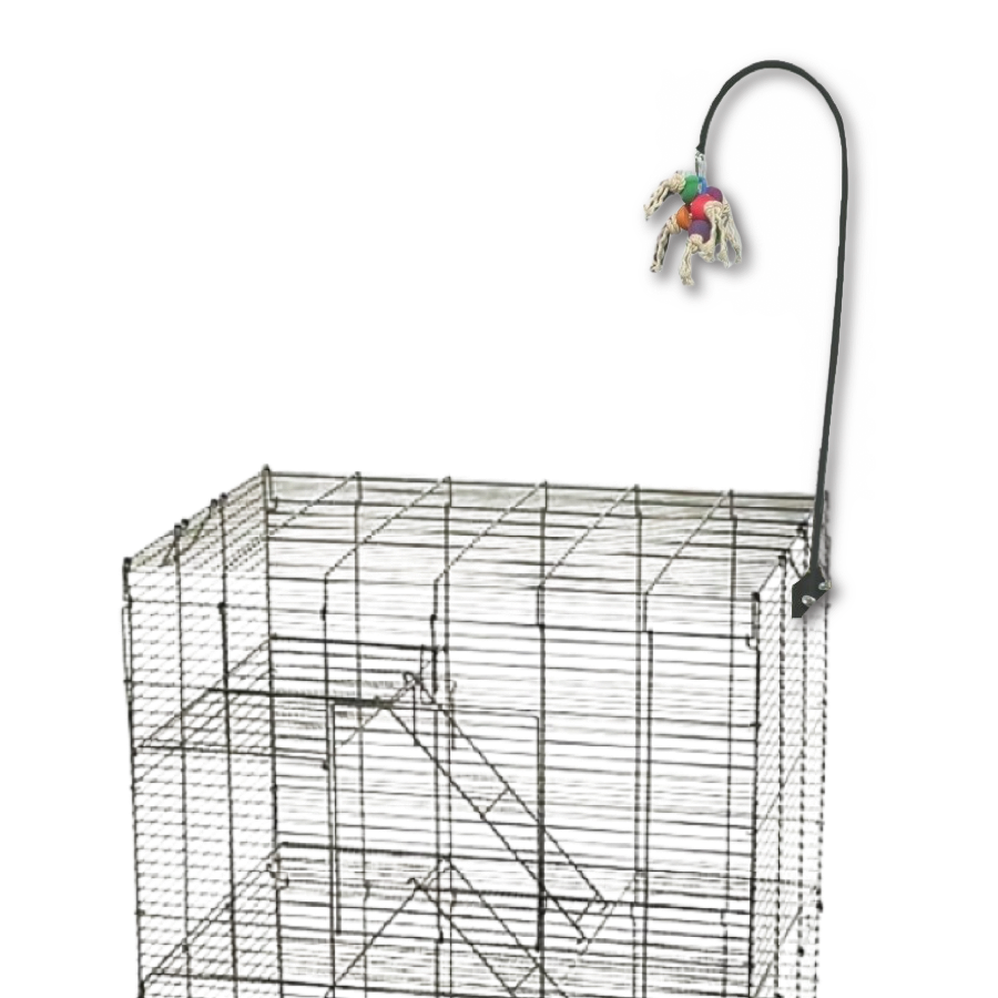 LOCKING CAGE TOY HOLDER - 2 COLOR CHOICES - 2 SIZES