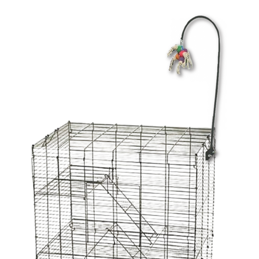 LOCKING CAGE TOY HOLDER - 2 COLOR CHOICES - 2 SIZES