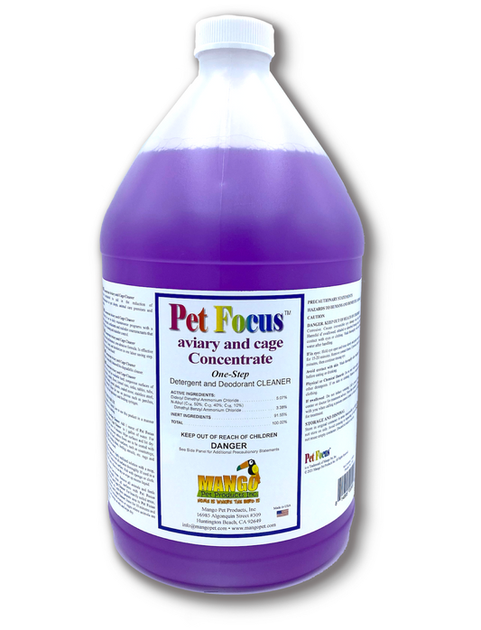 PET FOCUS AVIARY & CAGE CLEANER - CONCENTRATE - GALLON