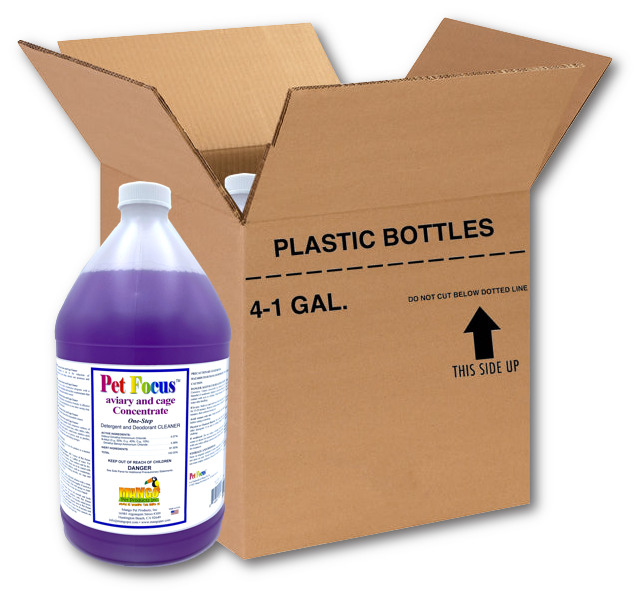 PET FOCUS AVIARY & CAGE CLEANER - CONCENTRATE - CASE OF 4 GALLONS