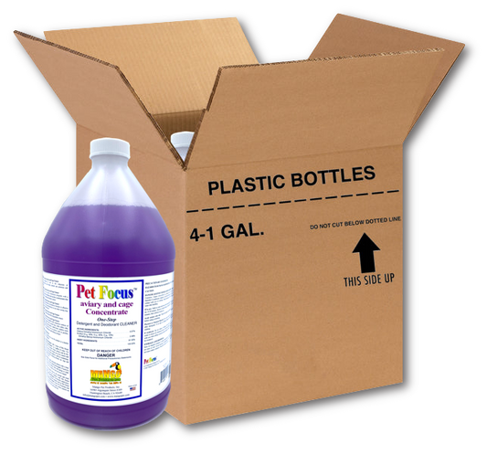 PET FOCUS AVIARY & CAGE CLEANER - CONCENTRATE - CASE OF 4 GALLONS