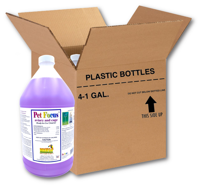 PET FOCUS AVIARY & CAGE CLEANER - READY-TO-USE - CASE OF 4 GALLONS