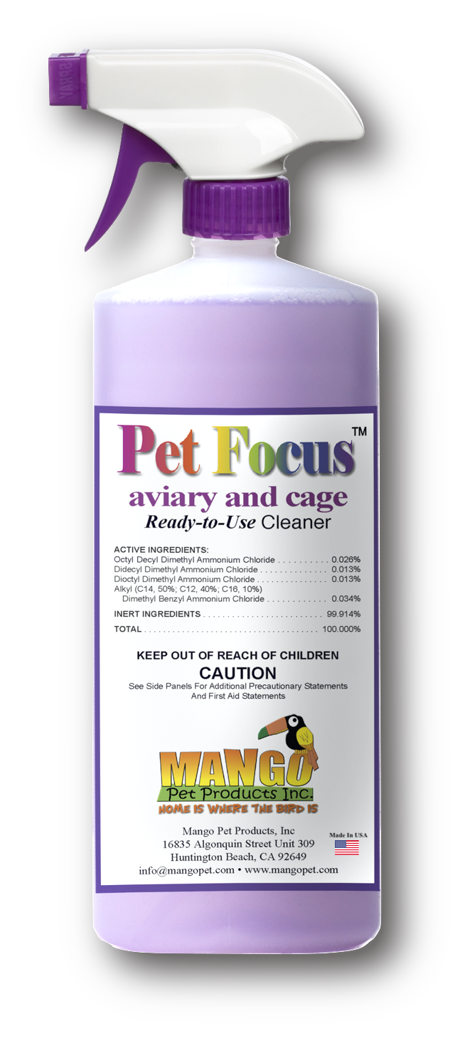 PET FOCUS AVIARY & CAGE CLEANER - READY-TO-USE - QUART