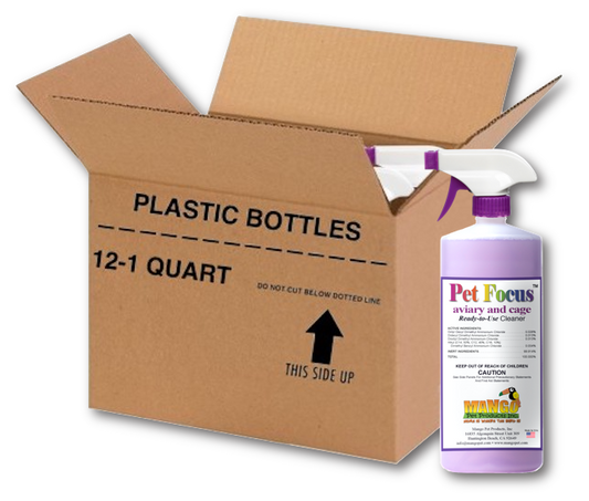 PET FOCUS AVIARY & CAGE CLEANER - READY-TO-USE - CASE OF 12 QUARTS